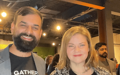 Dr. Sankalp Arora & Rachel Burcin at the Pittsburgh Robotics Network Annual Members Network