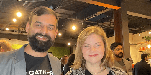 Dr. Sankalp Arora & Rachel Burcin at the Pittsburgh Robotics Network Annual Members Network