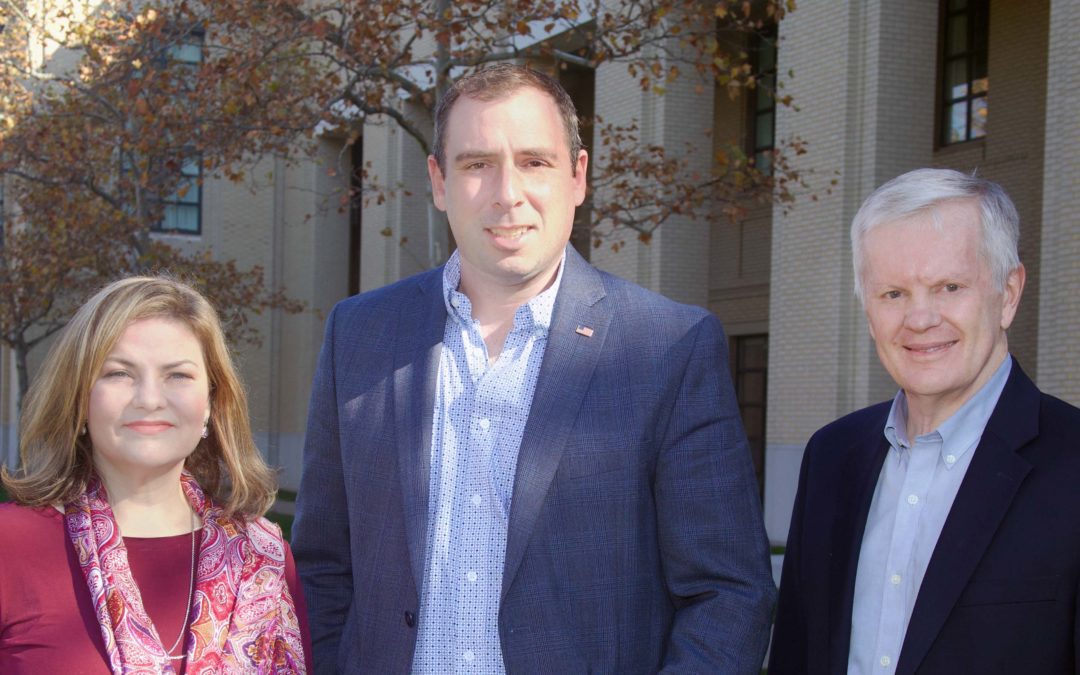 Rachel Burcin (CMU), Venango County Commissioner Albert "Chip" Abramovic, Prof. John M. Dolan (CMU)